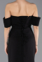 Siyah Straplez Peplum Kesim Uzun Abiye Elbise ABU5559