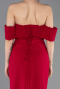 Koyu Fuşya Straplez Peplum Kesim Uzun Abiye Elbise ABU5559