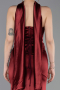 Bordo Taşlı Straplez Peplum Uzun Saten Mezuniyet Elbise ABU6079