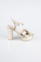 Gold Cilt Platform Topuk Ayakkabı ABC2104