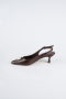 Kahverengi Deri Stiletto ABD2108