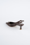 Kahverengi Deri Stiletto ABD2108