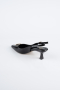 Siyah Deri Stiletto ABD2108