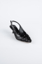 Siyah Pullu Stiletto ABP2107