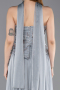 Antrasit Straplez Peplum Kesim Pliseli Uzun Abiye ABU5786