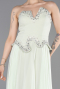 Mint Taşlı Asimetrik Straplez Peplum Uzun Şifon Abiye ABU6188
