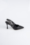 Siyah Lazer Kesim Stiletto MJ4102