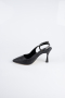 Siyah Lazer Kesim Stiletto MJ4102