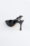 Siyah Lazer Kesim Stiletto MJ4102
