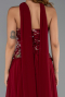 Bordo Payetli Straplez Yaka Peplum Uzun Şifon Abiye ABU6391