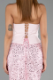 Pudra Straplez Peplum Kesim Eteği Pullu Uzun Abiye ABU6546