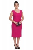 Fuşya Büyük Beden Abiye C4010