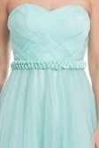 Uzun Mint Abiye Elbise F2105