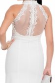 Kısa Ekru Abiye Elbise T2651