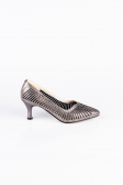 Platin Taşlı Stiletto Abiye Ayakkabı MJ5151