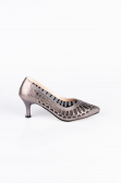 Platin Taşlı Stiletto Abiye Ayakkabı MJ5431
