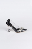 Siyah Taşlı Stiletto AB1055