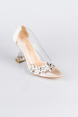 Beyaz Taşlı Stiletto AB1055