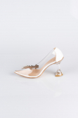 Beyaz Taşlı Stiletto AB1055