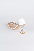 Beyaz Taşlı Stiletto AB1055