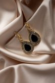 Siyah-Gold Küpe UK527