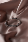 Gümüş Swarovski Taşlı Abiye Bileklik UK776