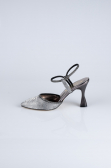 Platin Lazer Kesim Stiletto Abiye Ayakkabı MJ5150