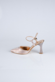 Rose Lazer Kesim Stiletto Abiye Ayakkabı MJ5150