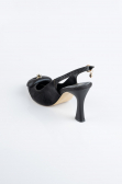 Siyah Lazer Kesim Stiletto MJL5164