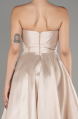 Vizon Straplez Midi Tafta Abiye Elbise ABU4049