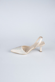 Bej Taşlı Stiletto AB1127