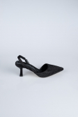 Siyah Taşlı Stiletto AB1127