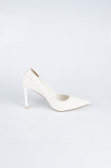 Beyaz Taşlı Stiletto AB1138