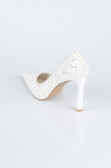 Beyaz Taşlı Stiletto AB1138