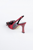 Bordo Saten Abiye Ayakkabı MJS4100