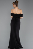 Siyah Straplez Peplum Kesim Uzun Abiye Elbise ABU5559