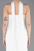 Ekru Straplez Peplum Kesim Uzun Abiye Elbise ABU5735
