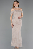 Vizon Balenli Kayık Yaka Peplum Midi Dantel Abiye ABK2548