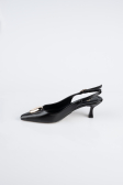 Siyah Deri Stiletto ABD2108