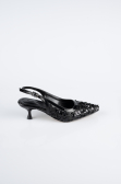 Siyah Pullu Stiletto ABP2107