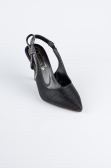 Siyah Lazer Kesim Stiletto MJ4102