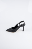 Siyah Lazer Kesim Stiletto MJ4102