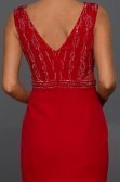 Uzun Kırmızı Şık Balık Abiye AN2476