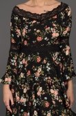 Pembe Çiçekli Mezuniyet Elbisesi SS20870