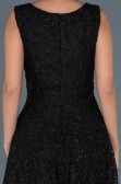 Siyah Dantelli Midi Boy Elbise ABK317