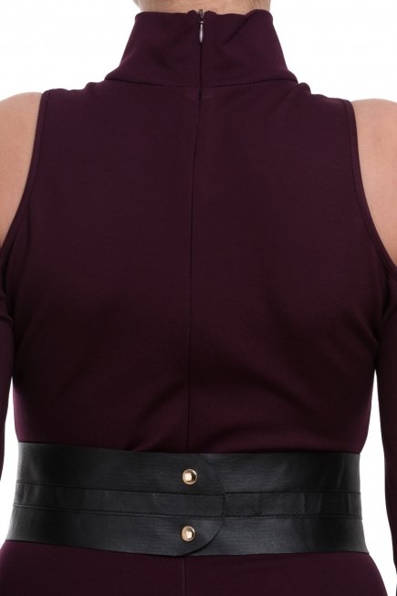 Mürdüm Triko Elbise A60386
