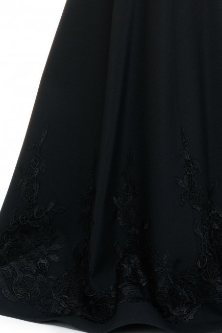 Uzun Siyah Abiye Elbise C7102