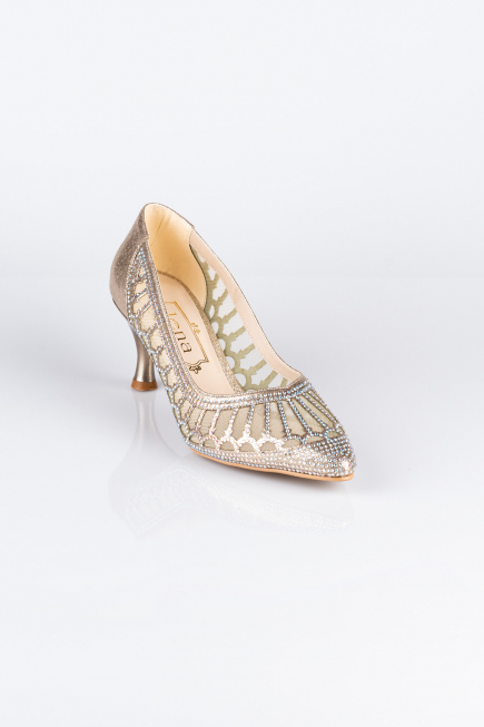 Dore Taşlı Stiletto Abiye Ayakkabı MJ5431