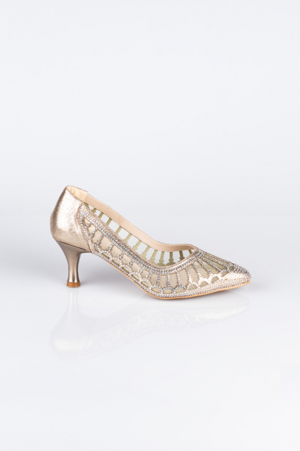 Dore Taşlı Stiletto Abiye Ayakkabı MJ5431