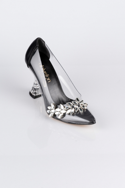 Siyah Taşlı Stiletto AB1055